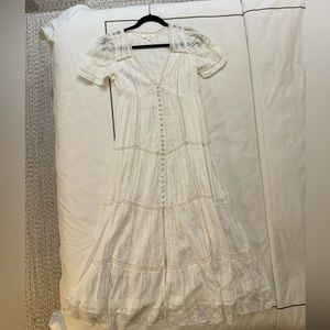 LoveShackFancy long white lace dress size 2